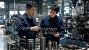 北海バネ M&A 事業承継を解説する金属ばねと地域ファンドのイメージ